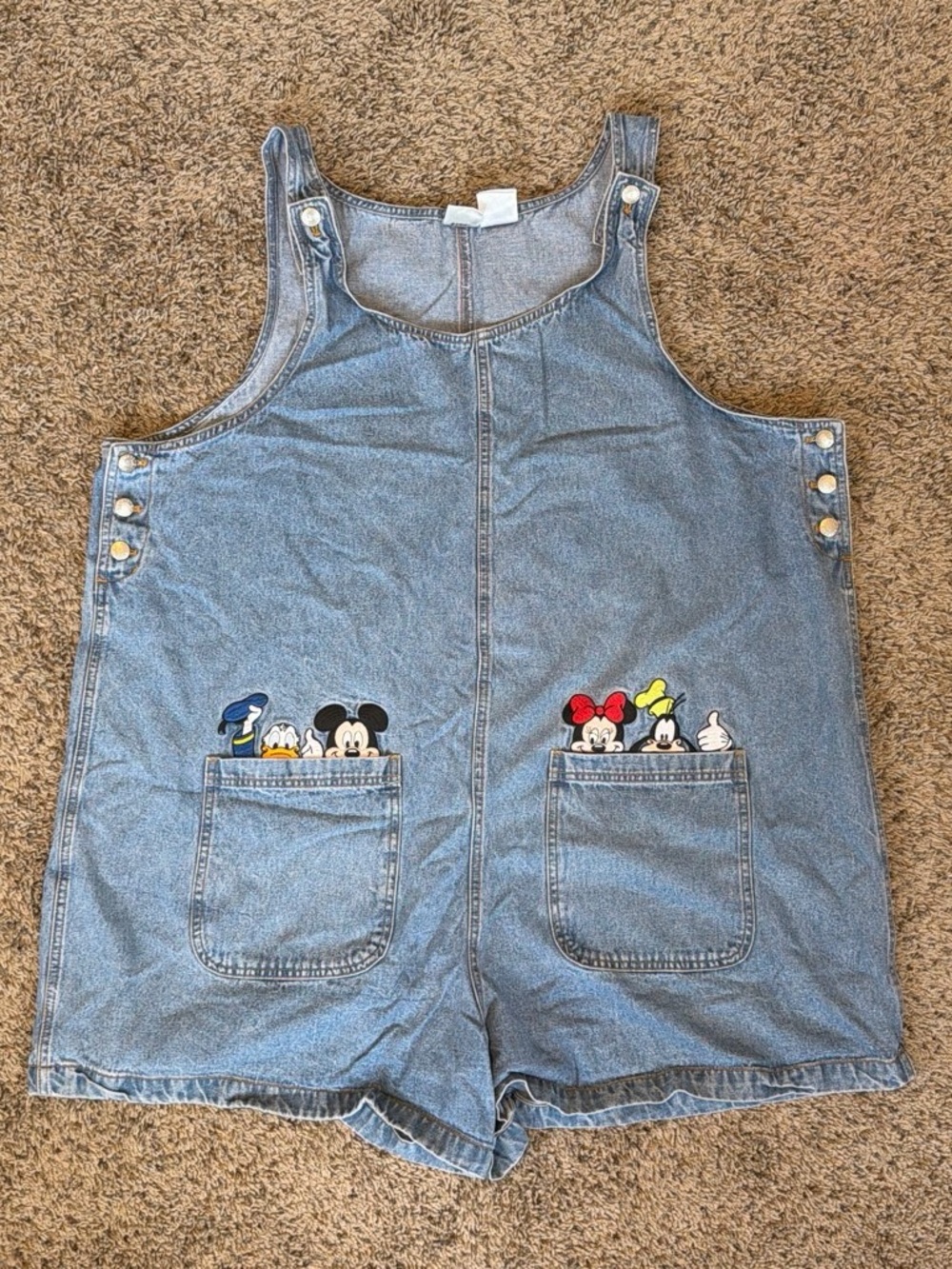 Vintage Disney Catalog Womens 3X Denim Romper/Overalls